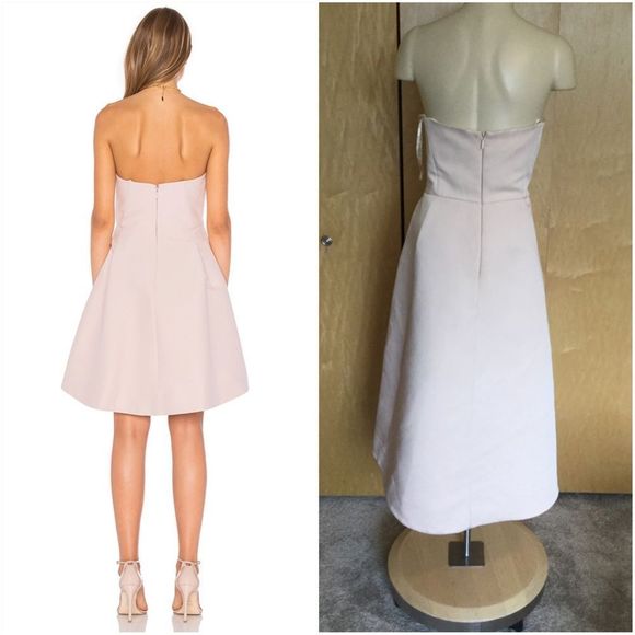 Halston  Strapless Structured Dress Barely… - Picture 6 of 9
